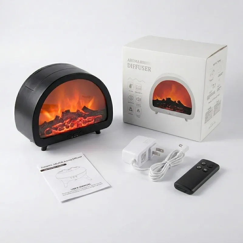 3D Flame Fireplace Aroma Diffuser - Realistic Warmth & Mist - Image 6
