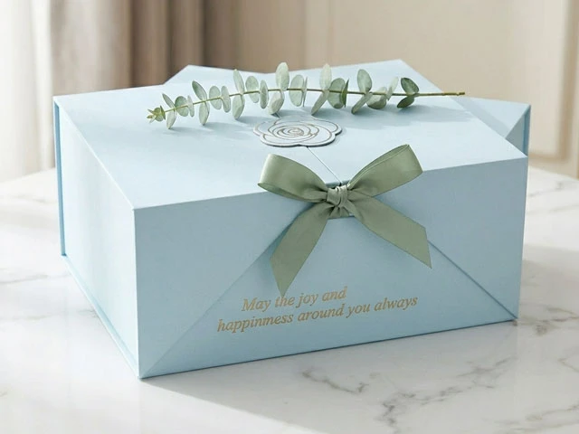 Focus Flow Gift Set closed packaging with sage green ribbon