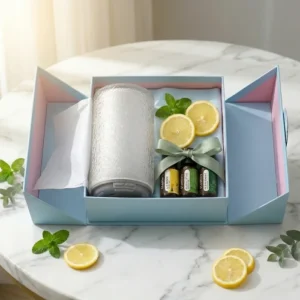 Faux stone texture Aromatherapy Diffuser + Focus Flow Collection Gift Set