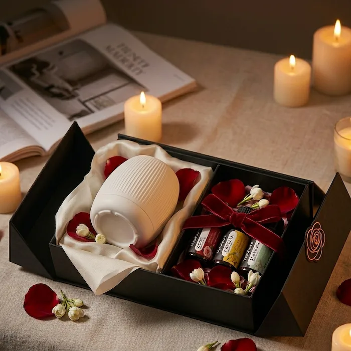Flameless Fire Diffuser + Romance Ritual Collection Gift Set