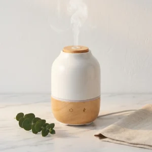 Natural Wood & Ceramic Essential Oil Diffuser